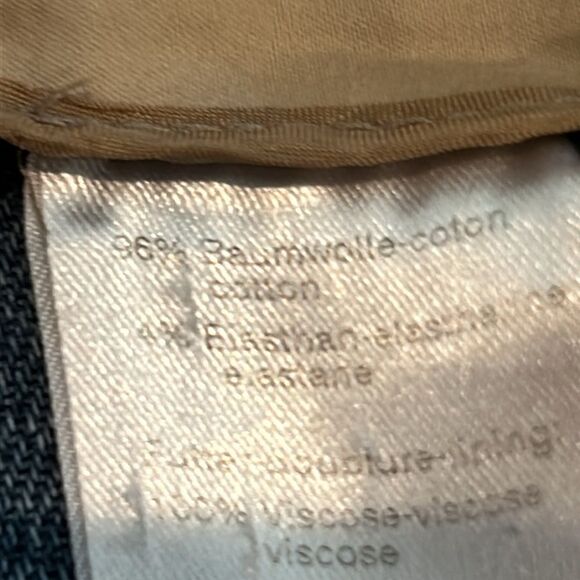 AKRIS tan khaki flat front pants with side, zipper/ two zipper pockets, size 10 - Picture 13 of 13